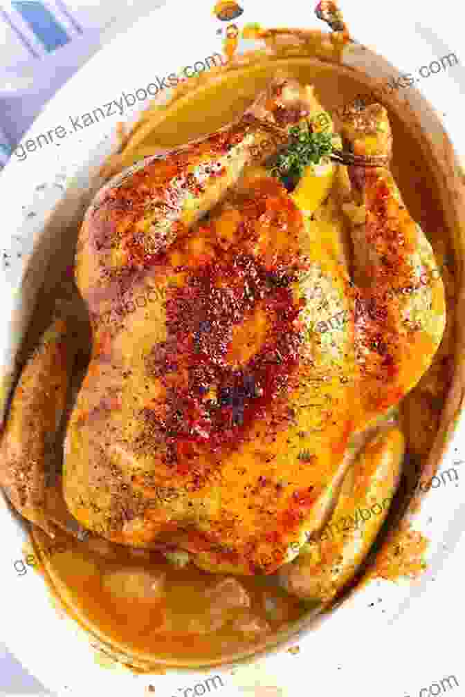 A Beautifully Presented Roasted Chicken With Crispy Skin And Golden Brown Vegetables. Home Cook: Over 300 Delicious Fuss Free Recipes