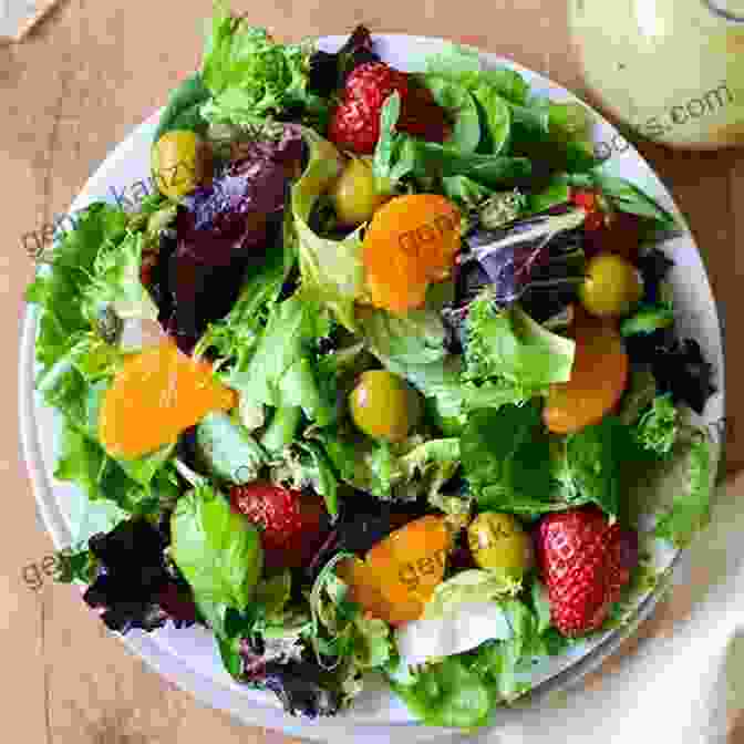 A Closeup Of A Vibrant Salad, Featuring Fresh Greens, Colorful Vegetables, And A Tangy Lemon Herb Vinaigrette. VEGETARIAN DIET: Top 500 Vegetarian Recipes (Vegetarian Weight Loss Vegetarian Recipes Vegetarian For Beginners Vegetarian Diet For Beginners Vegetarian Diet Vegetarian Slow Cooker