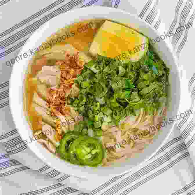 Bowl Of Steaming Pho Ga With Noodles, Chicken, And Herbs Asian Bowls Cookbook: Asian Cooking With Delicious And Juicy Poultry Recipes Everyone Should Try (Asian Tastes 7)