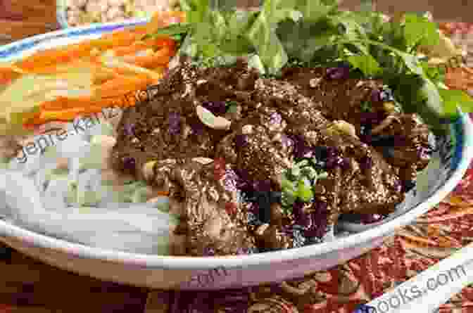 Plate Of Bun Cha With Grilled Pork, Vermicelli Noodles, And Dipping Sauce Asian Bowls Cookbook: Asian Cooking With Delicious And Juicy Poultry Recipes Everyone Should Try (Asian Tastes 7)