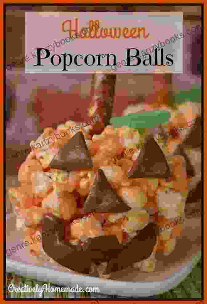 Popcorn Balls Shaped Into Jack O' Lanterns, Decorated With Orange Candy Melts And Pretzel Sticks Disney Halloween Recipes: Easy To Make Disney Halloween Treats: Halloween Desserts