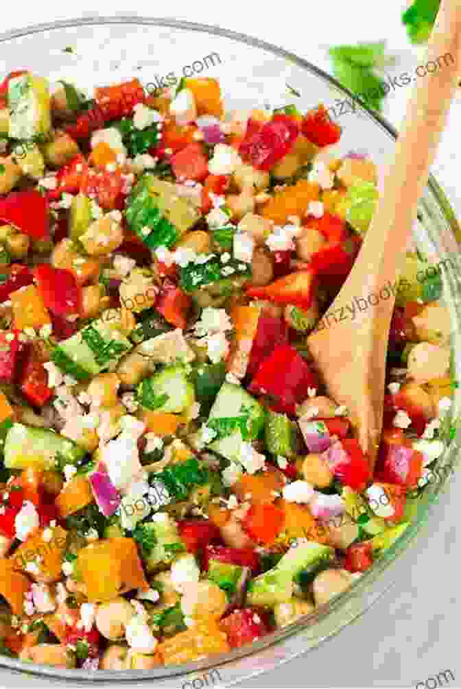 Rainbow Salad With Quinoa, Chickpeas, Bell Peppers, Carrots, Cucumbers, And Lemon Tahini Dressing The Calm Kitchen: Mindful Recipes To Feed Body And Soul