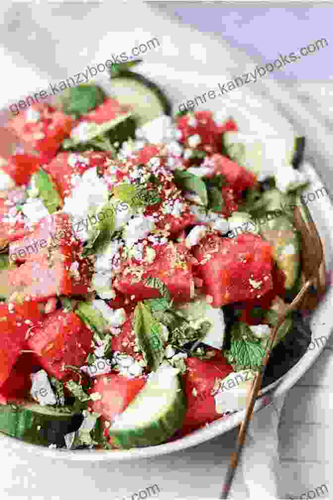 Refreshing Watermelon And Feta Salad, A Perfect Summer Treat. 500 Picnic Salad Recipes: The Best Ever Of Picnic Salad Cookbook