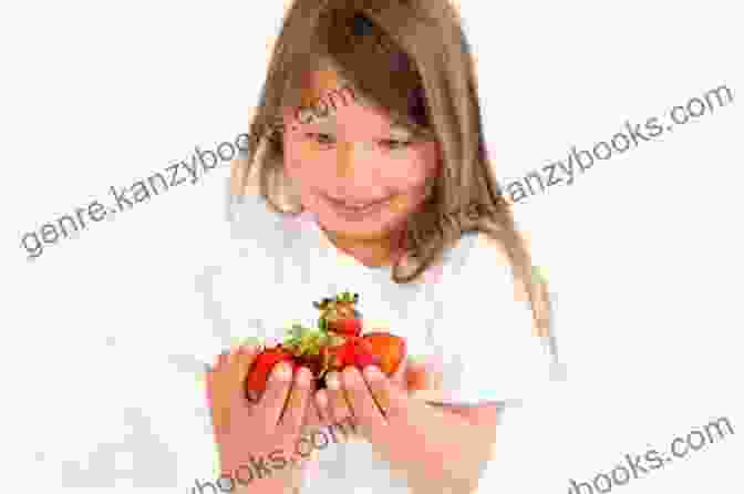 Sugar Free Kids Book Cover Featuring A Smiling Child Holding A Strawberry And Broccoli Sugar Free Kids Maria Emmerich