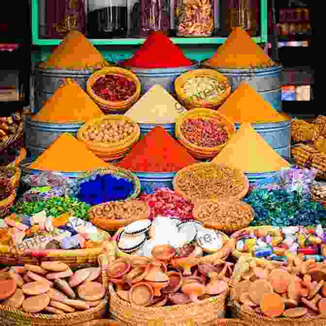 Vibrant Market In Marrakech With Colorful Spices And Traditional Moroccan Pottery A Kitchen With A View: Seasonal Recipes From Alla Madonna Del Piatto Cooking School In Umbria Italy